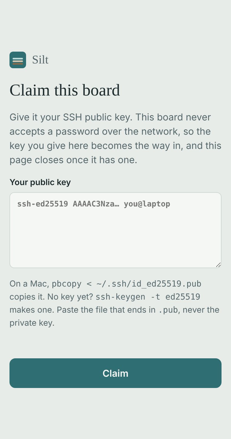 A fresh board asks for its owner's key
